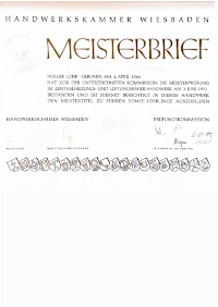 Meisterbrief Holger Lohr Heizungs- und Lüftungsbauer